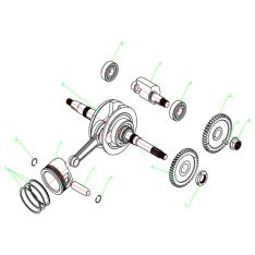 Сет на клип и коленестата осовина