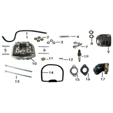 Глава на моторот и поклопец